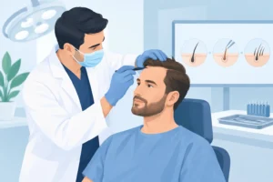 Přímá spolupráce s lékařem při transplantaci vlasů